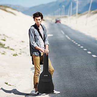 DierCosy Sac de Guitare, Sac de Guitare Cas de Cassette à Dos Acoustique Sac à Dos Souple de Couverture Classique… - Les Beatles, Paul McCartney, John Lennon, RIngo Starr, George Harrison DierCosy Sac de Guitare, Sac de Guitare Cas de Cassette à Dos Acoustique Sac à Dos Souple de Couverture Classique… – Image 2