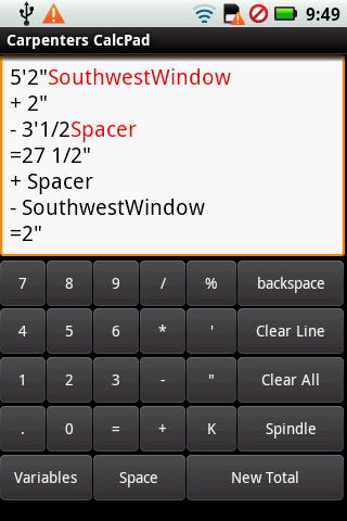Carpenter's CalcPad - App on Amazon Appstore