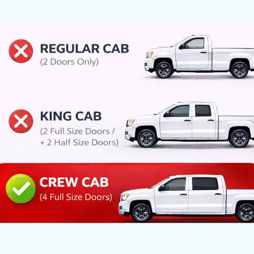 Image of KPY Rain Guards Fit for 2005-2021 Nissan Frontier Crew Cab, Out-Channel Window Visors Vent Wind Deflectors 4PC, Truck Accessories for 2009-2013 Suzuki Equator Crew Cab (Full-Size Cabs)