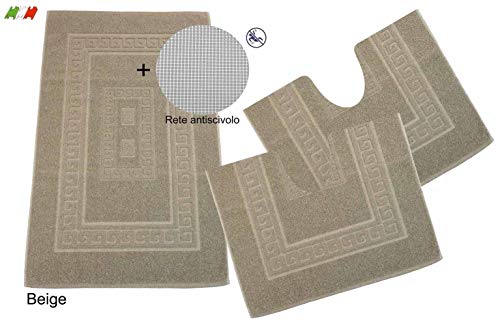 CASA TESSILE Tappeto e set da bagno in spugna con
