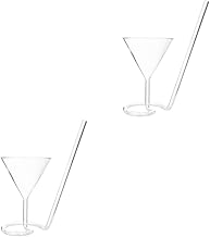 STOBAZA 2 Pçs Copo De Vinho Em Copo De Vinho De Acampamento Copo De Vinho Copo De Coquetel Copo De Coquetel Canudo Suco Copo De Água Copo De Suco Para Girar Garrafa De Vinho