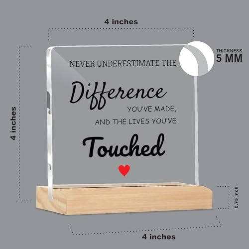 Image of Giftplease Mentor Plaque with Wooden Stand Personalized Gift for Mentor, Coach, Teacher, Appreciation Keepsake, Clear Desk Decor, Inspirational Thank You Gift, Office Table Display MP 79