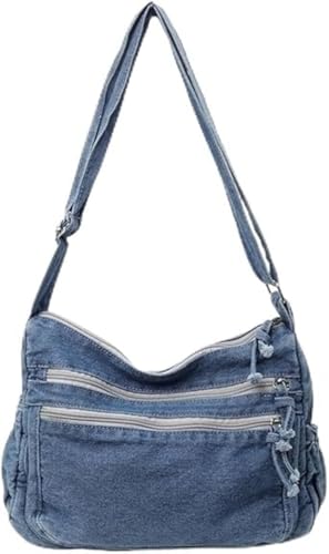 Image of Denim Purses for Women Denim Crossbody Handbags Jean Casual Lightweight Shoulder Tote Purse