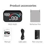 AMHVMU M22 Heads Up Display Car,Digital Speedometer Car MPH Windscreen Projector Display White Font,GPS Car Speedometer USB Suitable for all Vehicle Models Plug and Play - Image 9