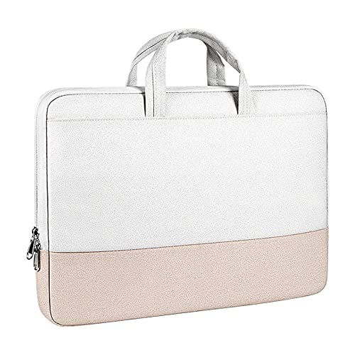 Bzocio Compatible avec sac/dossier pour ordinateur portable de 15,6-13,3 pouces pour ///, blanc et jaune pâle Cover