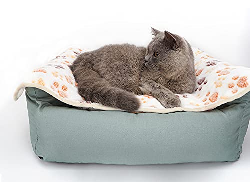 SUNLAND Premium Flannel Pet Blankets Fluffy Cute Paw Print Dog Blanket Super Warm and Soft Bed Cover Fuzzy Sleep Mat for… - Image 6
