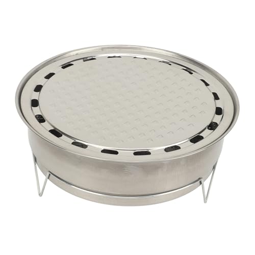 Gril à charbon de bois portable compact Domary poêle de camping extérieur et pique-nique rond