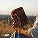 ELIZO Leather Bible Cover for Men Bible Case Women Holder Carrying Organizer Wrap Sleeve Protector Christian Religious Gift Cross Bookmark – Large Antique Brown