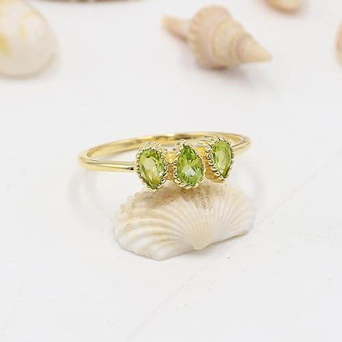 Bague péridot pour femme le cadeau idéal pierre de naissance août