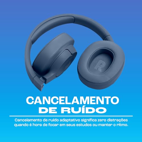 JBL, Fone de Ouvido Bluetooth, Tune 770NC, Over Ear, Sem Fio, Com Cancelamento de Ruído - Azul glide