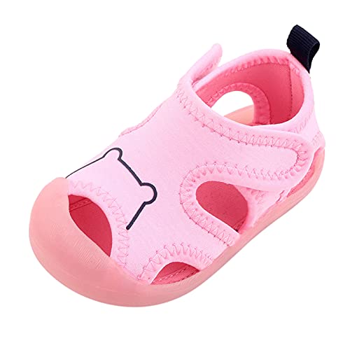Infant Baby Girls Boys Toddler Summer Shoes Sandals Premium Soft Anti-Slip Rubber Sole Sneaker (Pink, 7 M Toddler)