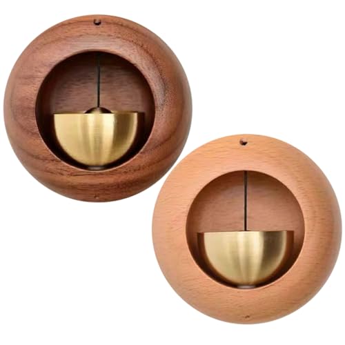 Campana de los comerciantes para la abertura de la puerta, campanilla de puertas autoadhesivas/magnéticas de 2 piezas, campanilla de puertas de madera, listas de puertas de sonido crujientes cuando s
