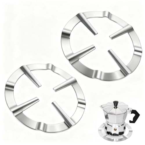 Materiale di alta qualità: Realizzato in robusta ghisa, il supporto per moka garantisce una lunga durata. Resistente alla ruggine, stabile nella forma e con eccellente proprietà antiscivolo, è perfetto per l'uso quotidiano in cucina
