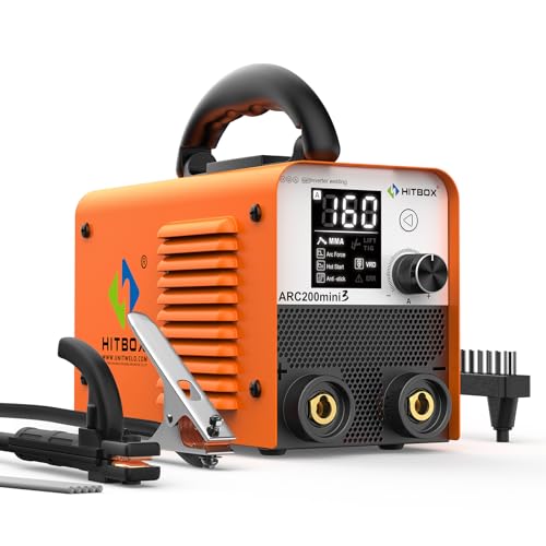 HITBOX Stick Welder 110V Digital Display 200A Duty Cycle 60% ARC Lift TIG Welding Machine LCD...
