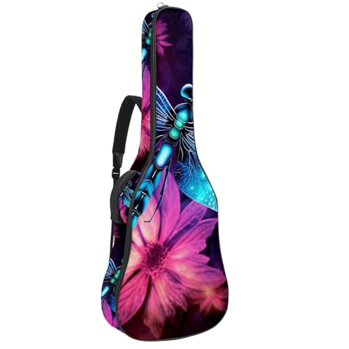 Housse guitare acoustique libellule imperméable 2 poches
