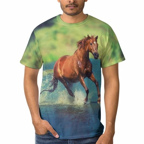 T-shirt à col rond pour homme en coton doux de couleur unie