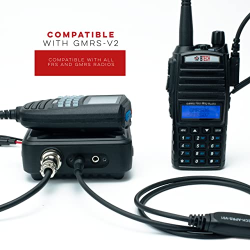 Btech Gmrs-20V2 20W 200 Fully Customizable Channels Mobile Gmrs Two-Way Radio. Ip67 Submersible Waterproof, Repeater Compatible, Dual Band Scanning (Vhf/Uhf), Fm, & Noaa Weather Broadcast Receiver #TOP4