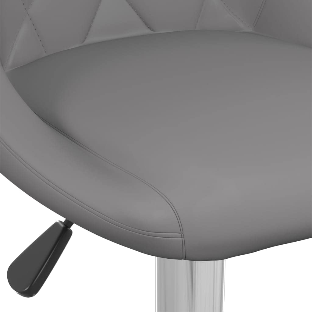Juego de 2 taburetes de bar de piel sintética, altura regulable, taburete con respaldo y muelle de gas, silla de bar giratoria 360°, para cocina, bar y comedor, 44 x 46 x 82-103 cm