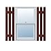 Ekena Millwork LS3C12X02700RD Custom Three Board Spaced (2 Batten), Board-n-BattenShutter (Per Pair)12"W x 27"HBurgundy Red