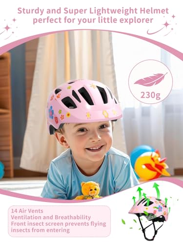 Image of XJD Toddler Helmet Kids Bike Helmet for Infant /Baby Multi-Sport Adjustable Skateboard for Kids Boys Girls Lightweight for Age 1 and Older