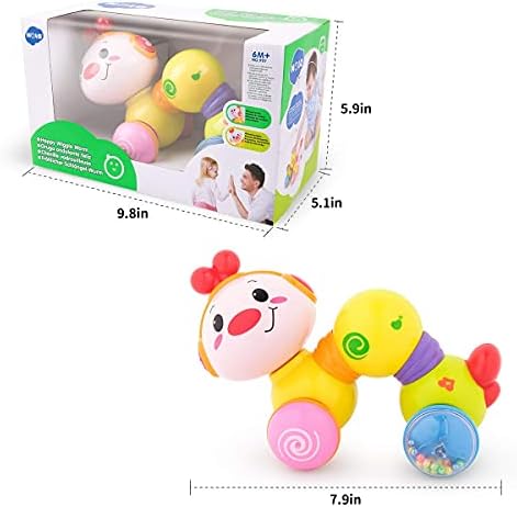 Vanmor Baby Toys 6 Months Plus, Musical Toys for 1 2 Years Old, Press and Go Crawling Toys Baby Toys Newborn Toddler Toys for 6 8 9 10 12 Month Girls Boys