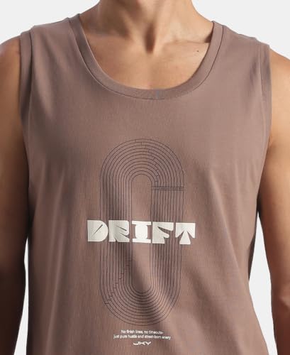 Image of Jockey 9928 Men Super Combed Cotton Rich Graphic Printed Tank Top