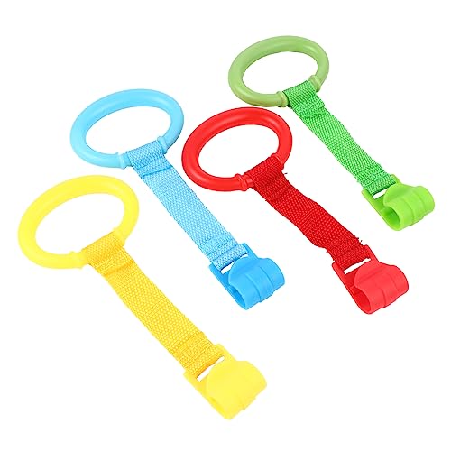 Image of IMIKEYA 4Pcs Pull up Handles for Baby Playpen Sturdy Standing Pull Rings for Infant Walking Training and Activity Center Support