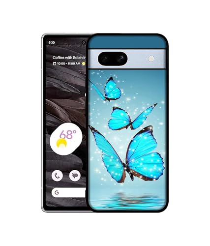 Image of Flying Butterflies Design Premium 2D Printed Metal Back Case Cover for Google Pixel 7A 5G, Multicolor