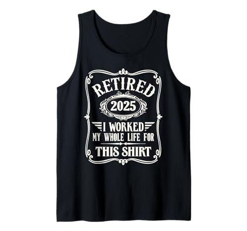 Vintage Retired 2025 Retirement Men Women Humor Canotta
