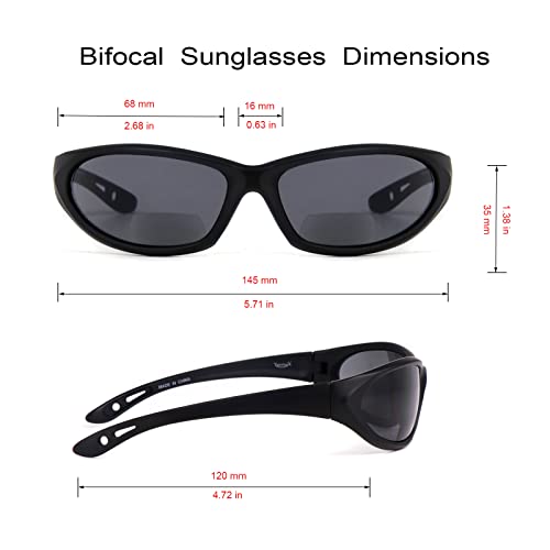 Ysorrisox 3 Pairs Bifocal Reading Reader Sunglasses For Men And Women,Vintage Sports Square Sunglasses With Cheaters Built In 2.5X #TOP2