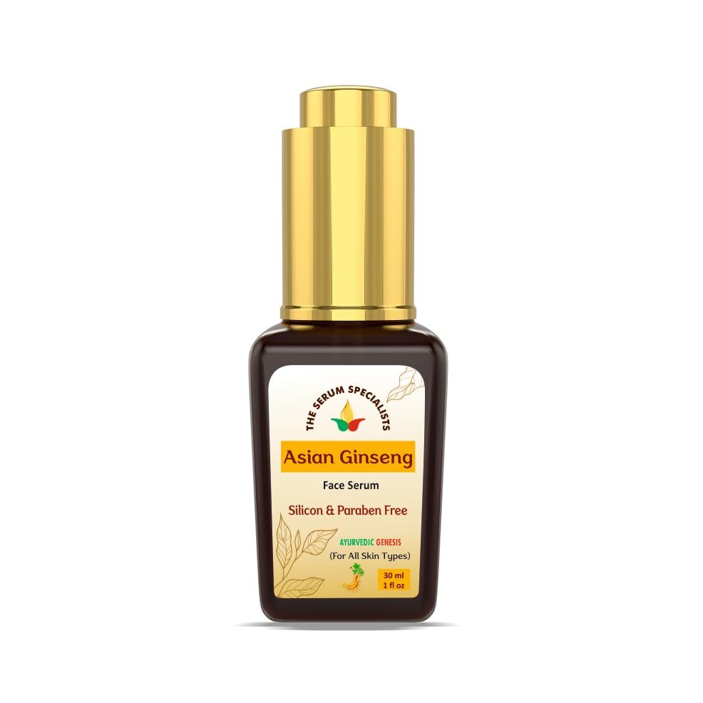 Image of Asian Ginseng Face Serum - Energizes & Revitalizes Skin | Infused with Asian Ginseng Extract | Boosts Circulation & Restores Vitality | All Skin Types - 30ml
