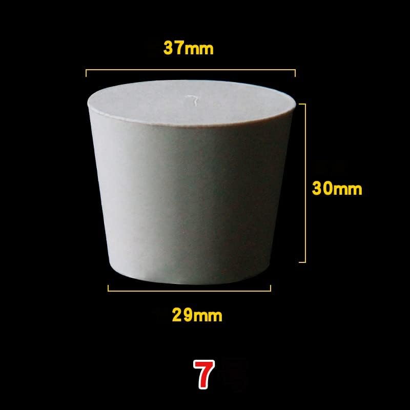 10pcs Solid Rubber Stopper White Push-In Sealing Plug Laboratory Rubber Plug Pipe Tank Bottle Tapered Hole Bung Various Sizes (Color : Type-7, Size : 10 Pcs)