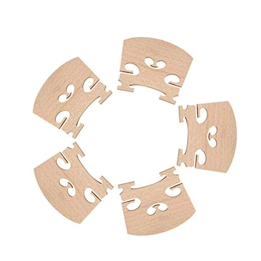 5 Pack Fine Grade Maple 4/4 Full Size Violin Bridge Violin Parts