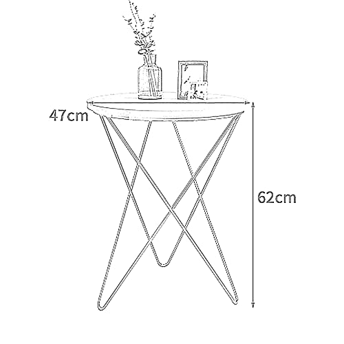 Table d'appoint de salon en marbre véritable et design épuré