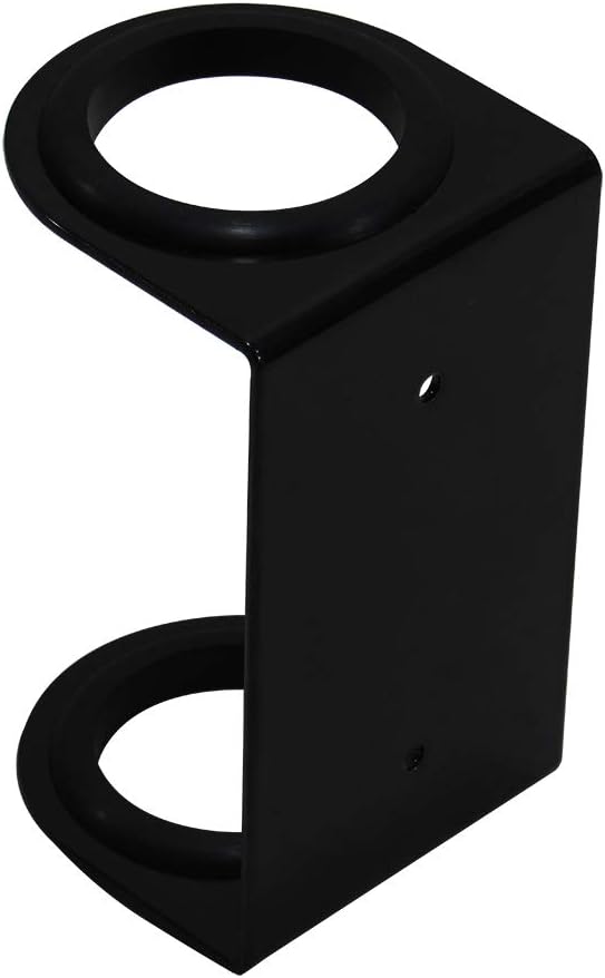 Pit Posse 460BK Flashlight Hanger Holder Wall Mount - Made in USA - Aluminum Cabinet Shop Garage Enclosed Race Car Trailer Accessory (Black)