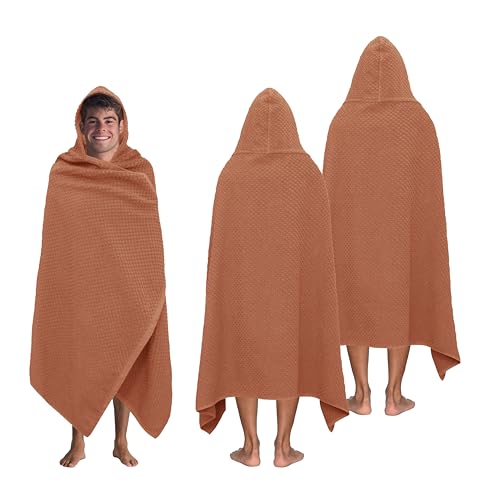 COTTON CRAFT Hooded Bath Towel for Adults – 2 Pack 100% Cotton Bath Sheet