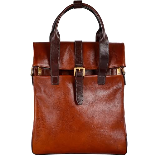 Time Resistance Cognac leather backpack image