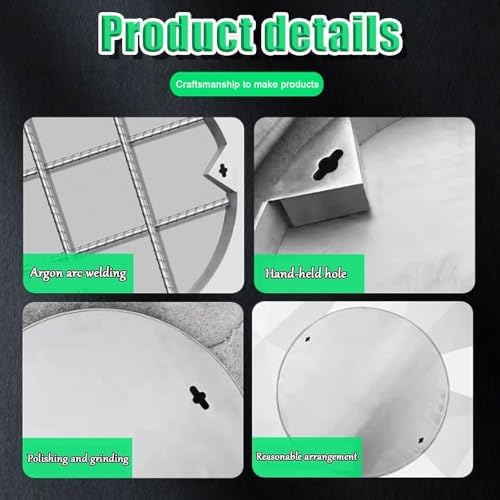 Round Stainless Steel Septic Tank Lid - Invisible Manhole Cover for Lawns & Vegetable Gardens (19.6"x19.6"x1.96") - Durable, Weatherproof, Easy Access Design