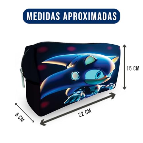 Kit Mochila de Costa Infantil + Lancheira + Estojo SonicBô