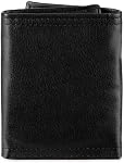Levi's Trifold Portefeuille - Sleek et Slim comprend ID Porte-fenêtre et carte de crédit pour homme, logo noir embossé