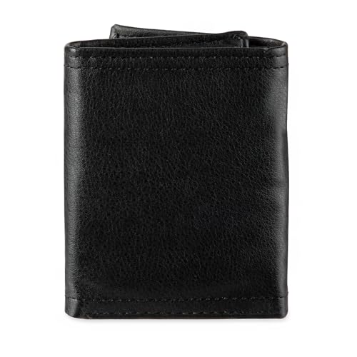 Levi'S 31LV1197 Men'S Trifold Wallet - Sleek And Slim Includes Id Window And Credit Card Holder,Black Embossed Logo thumb #2