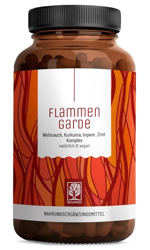 Weihrauch Kurkuma Ingwer Kapseln Hochdosiert - 196,1 mg Boswelliasäure, 133,3 mg Curcumin, Zimt, Gingerol & Piperin - Ohne chemische Entzündungshemmer oder Gelenkkapseln