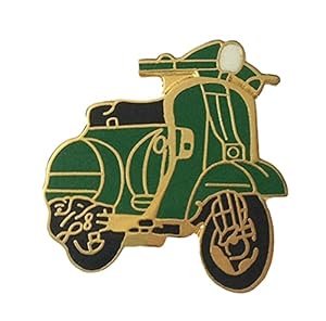Smartbadge Grüner Retro Roller Emaille Anstecknadel