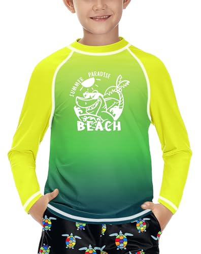 Rashguard maillot de bain anti-UV enfant manches longues t-shirt natation séchage rapide garçon