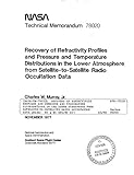  Recovery of refractivity profiles and pressure and temperature distributions in the lower atmosphere from satellite-to-satellite radio occultation data (English Edition)