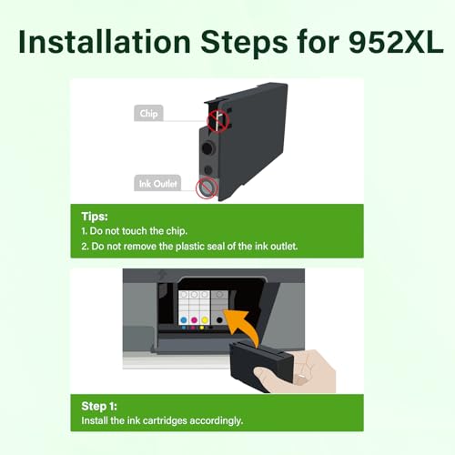 Image of 952XL 952 XL 8710 Ink Cartridges Combo Pack for HP Printers | Replacement for HP952XL /952XL Ink for HP OfficeJet Pro 8710 7740 8720 8715 8715 8725 8730 8702 8732M 8736 Printer 4 Pack