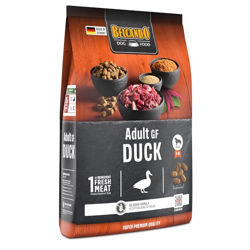 BELCANDO Adult GF Duck | getreidefreies Hundefutter | Trockenfutter ohne Getreide mit Ente | Alleinfuttermittel für ausgewachsene Hunde ab 1 Jahr