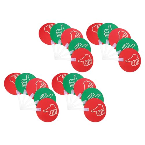 Palettes de vote enseignants 24x15 cm, lot de 20 panneaux réutilisables fournitures scolaires
