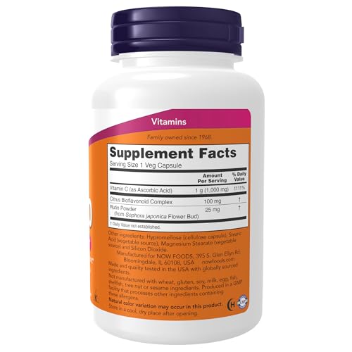 Now Foods 0690 Now Supplements, Vitamin C-1,000 With 100 Mg Of Bioflavonoids, Antioxidant Protection*, 100 Veg Capsules thumb #1