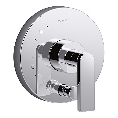 Kohler K-T73117-4-CP T73117-4-CP Composed Trim with Diverter and Lever Handle for Rite-Temp Pressure Balancing, Valve Not Included, Polished Chrome Kohler K-T73117-4-CP T73117-4-CP Composed Trim with Diverter and Lever Handle for Rite-Temp Pressure Balancing, Valve Not Included, Polished Chrome